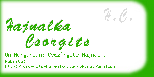 hajnalka csorgits business card